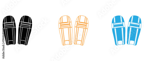 Surfboard fins illustration