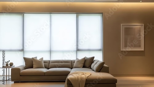Modern Living Room Interior Design with Natural Light.