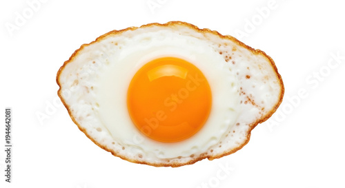 Obraz na płótnie Fried egg isolated PNG on transparent background, sunny side up breakfast food w