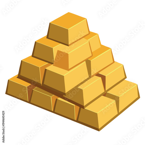  shiny gold bars arranged 