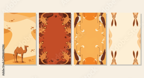 Desert Animals and Scenery Frames Collection