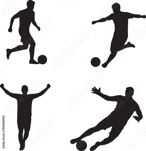 soccer player silhouette
