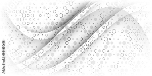 Hexagon white background. Seamless Hexagon Geometric Pattern Background.