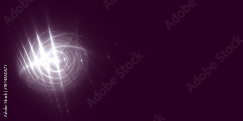Bild auf Leinwand Impressive energetically shining stars in space, magical cosmic atmosphere, drea