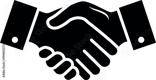 Business handshake partnership agreement icon