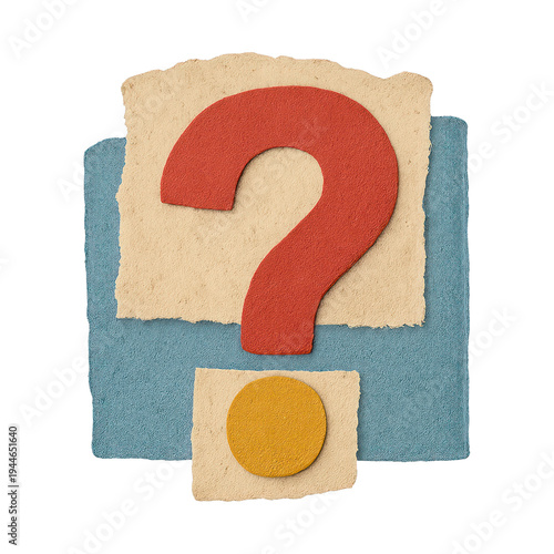 PNG Textured question mark illustration.