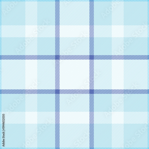 Multicolor texture pattern plaid, quilted background textile seamless. Stripped tartan fabric check vector in light and azure colors.