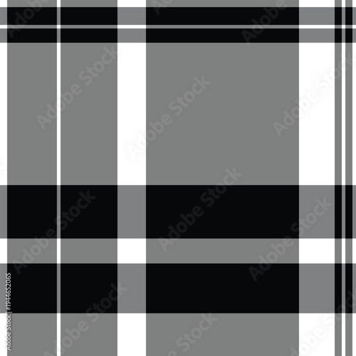 Colour background fabric tartan, tile texture seamless plaid. Geometry textile pattern vector check in gray and black colors.