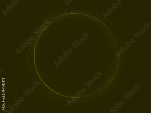 Bright yellow circle on a dark background, round, frame, center, dynamic visualization for creative projects and energetic designs, harmonious compositions, encircling
