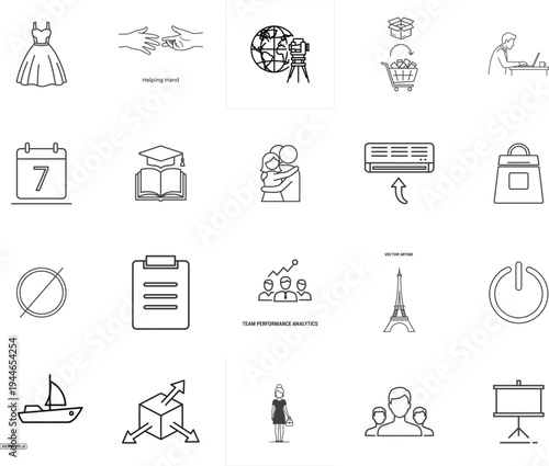 Minimalist icon representing a vector file or document