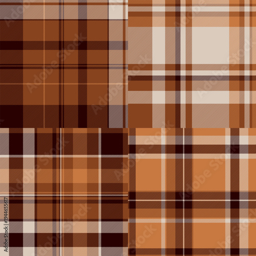 Decorative plaid collection built for Thanksgiving branding. This tartan pack enhances packaging, posters, and promotional layouts. Vector format scales easily.