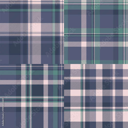 Decorative plaid collection built for cold season projects. This tartan pack enhances sweaters, blankets, and table decor. Vector format scales effortlessly.