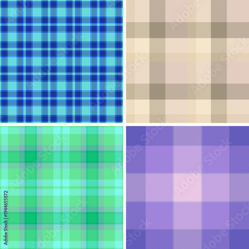 Thanksgiving plaid pattern set optimized for posters. Structured tartan rhythm attracts attention subtly. Vector scalability enables size freedom.