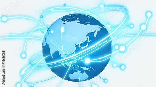 Global Network Connections - A Visual Representation of Worldwide Connectivity.