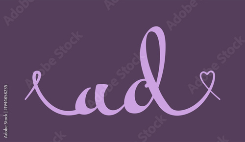 AD initial wedding monogram calligraphy vector illustration. Hand drawn lettering a and d love logo design for valentines day poster, greeting card