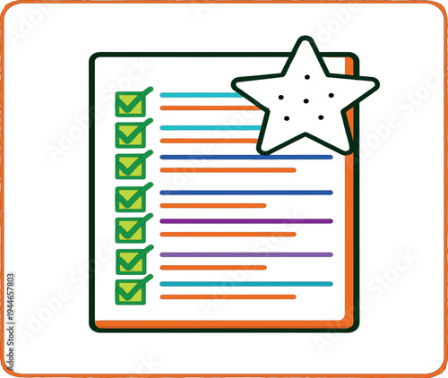 Vector illustration of a blue Star of David icon symbol on a blank paper concept design element for web decoration or business sign