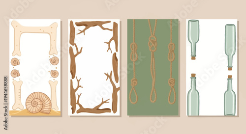 Decorative Frames: Bones, Branches, Knots, Bottles