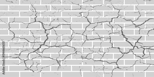 Gray brick wall texture, seamless cladding pattern for interior decoration, kitchen backsplash, plastic panel, building exterior design. Abstract minimalist background, vector eps 10