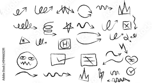 hand drawn doodle alphabet