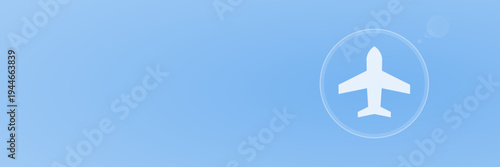 Header Flugzeug Reise Transport svg unter 60 kB Vektor Grafik mit copy space