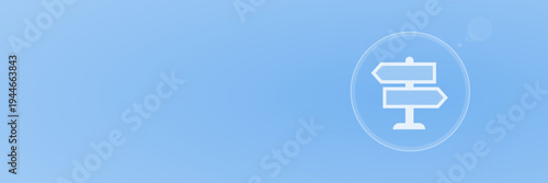 Header Wegweiser Schild Entscheidung svg unter 60 kB Vektor Grafik mit copy space