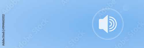 Header Lautsprecher Audio Sound svg unter 60 kB Vektor Grafik mit copy space