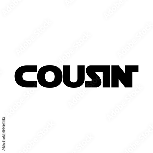 Cousin Galactic Space Theme Typographic Design For Family Apparel