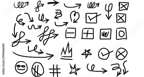 set of hand drawn sketch alphabet letters