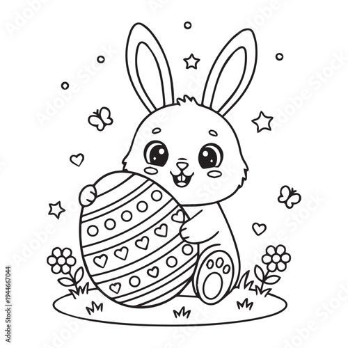 activity, baby chick, basket, black and white, bold lines, bunny, cartoon, chick, children, classroom, clipart, coloring book, coloring page, craft, cute, cute animals, doodle, easter, easter bunny, e