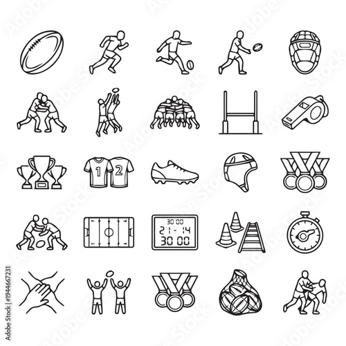 Rugby Icon set