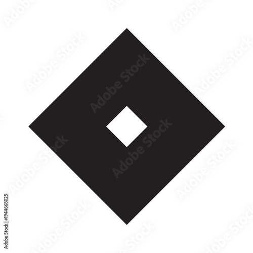 日本の伝統的な器物紋の家紋「釘抜き紋」のイラストベクターデータ
