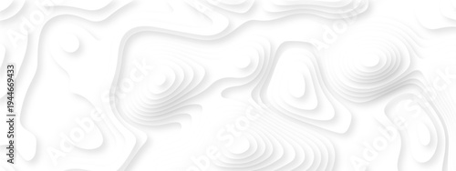 Vector lines seamless pattern sea map topography design. White wave paper curved reliefs Contour maps. Discovery topographic texture backdrop landscape earth style trail map geography design.