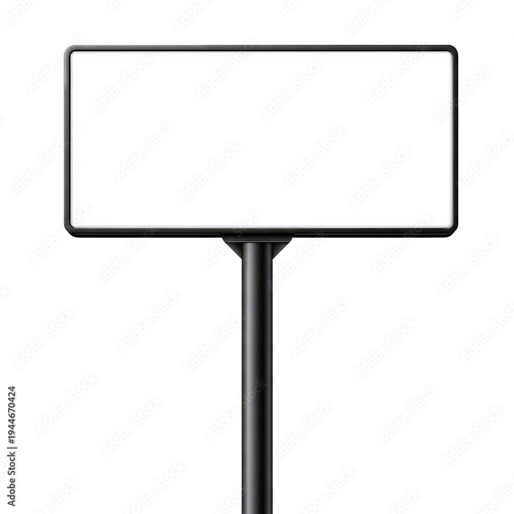 Obraz premium Simple street sign mounted on a pole for road information or direction