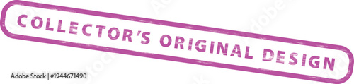 Purple collectors original design stamp on with purple text