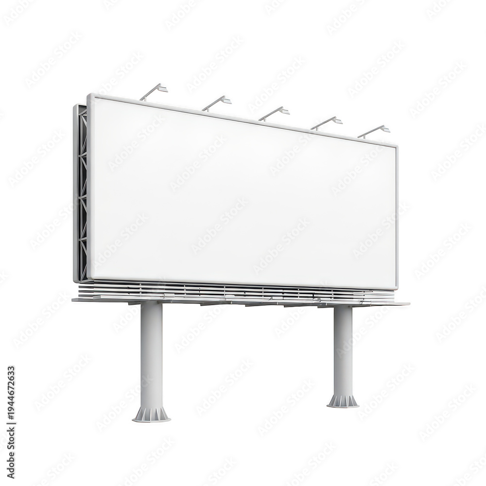 Obraz premium Large billboard standing on a metal frame structure in an outdoor setting