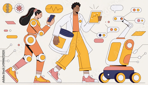 doctor with syringe ai robot