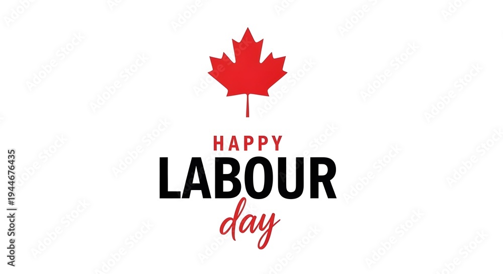 Fototapeta premium Happy labour day canada celebration background