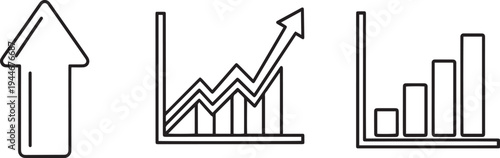 Professional Business Growth and Success Arrow Icon Vector Set