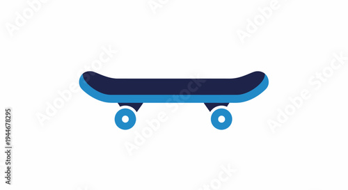 Skateboard Flat Design Vector Illustration Isolated on White
