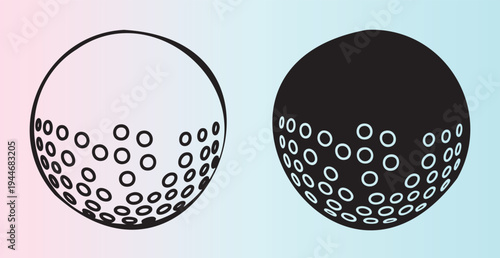 Abstract geometric dimpled spheres with circular patterns illustration