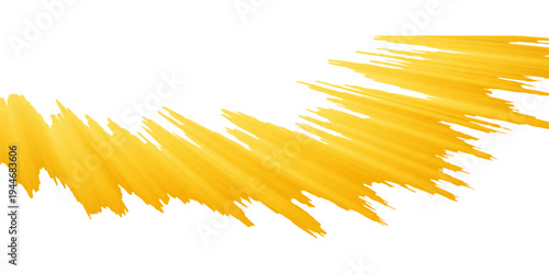 Raw dry long wheat spaghetti pasta noodles isolated on a white background, a staple yellow Italian food ingredient for cooking healthy Mediterranean cuisine