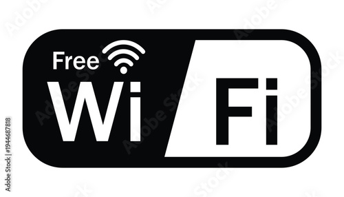 Free WiFi Sign Icon Wireless Internet Hotspot Public Network Symbol