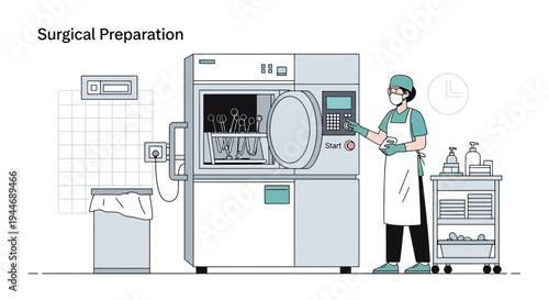 Surgical Preparation: Sterilizing Medical Instruments in Autoclave Machine