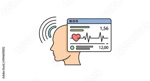 Head Health Monitoring Dashboard Icon