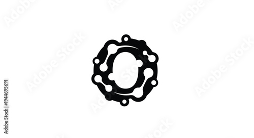 Abstract circular design featuring a central void a striking silhouette