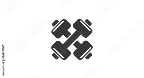 Dumbbells Crossed Fitness Training Equipment.