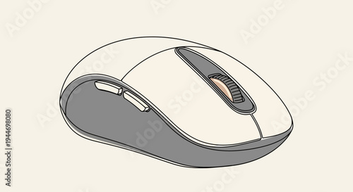 Computer Mouse Illustration Design Object.
