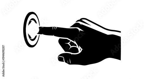 Hand Holding Magnifying Glass Closeup View.