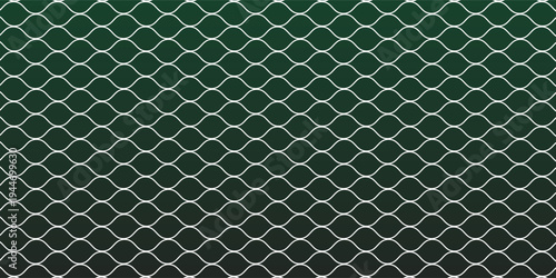 Soccer Ball illuminated green light in the Goal Net. illustration. vector eps10.