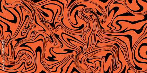 Seamless patetrn with abstract curly drops. Floral endless camo ornament texture. Vector background.